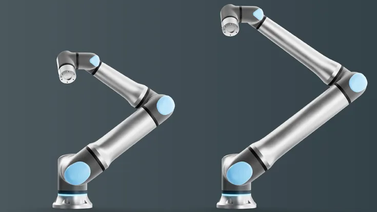 Collaborative robots that load, unload and assemble.